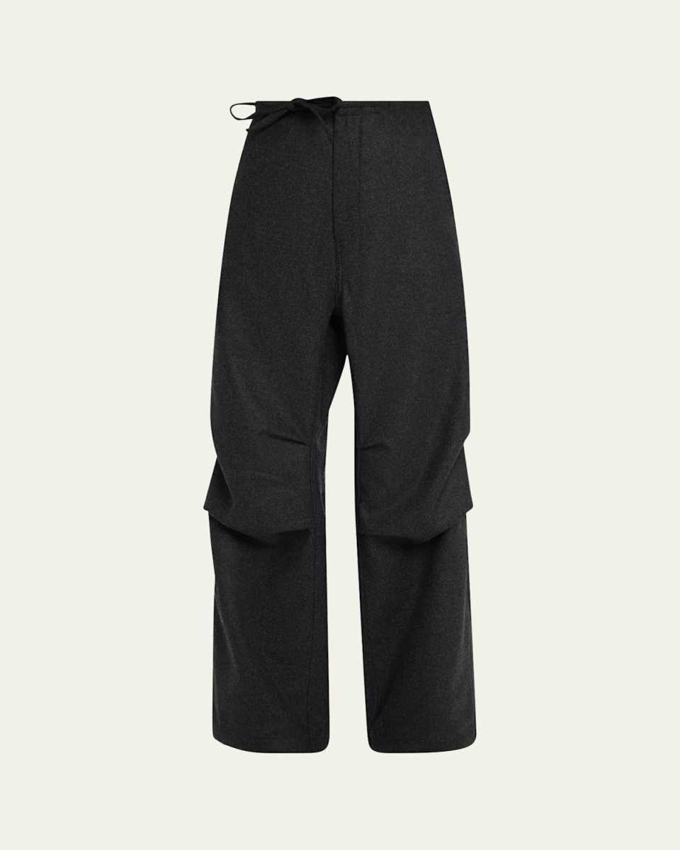 Daisy Heavy Wool-Twill Drawstring Pants